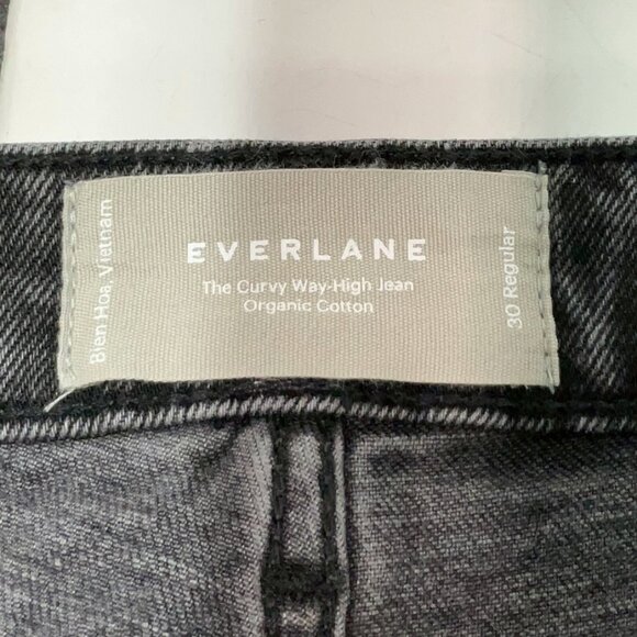 Everlane High-Waisted Gray Straight Leg Jeans - Size 30 - Picture 5 of 9